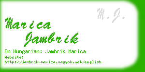 marica jambrik business card